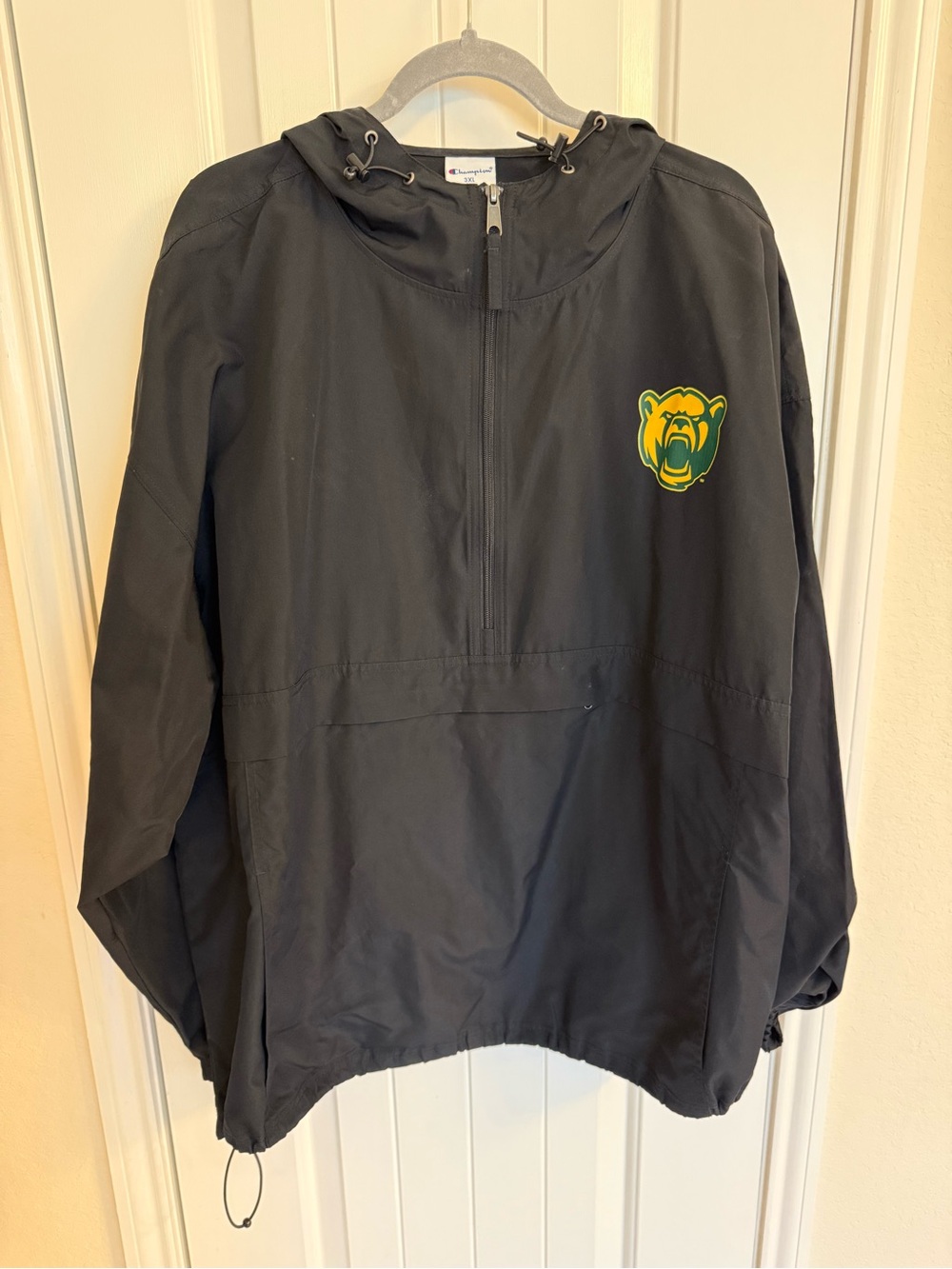 Champion Baylor University Bears Men’s Black Light Weight Pullover Rain Jacket